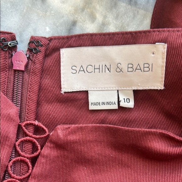 Sachin + Babi Kasey Burgundy Wine Red Maxi Dress | 10 - Picture 9 of 10